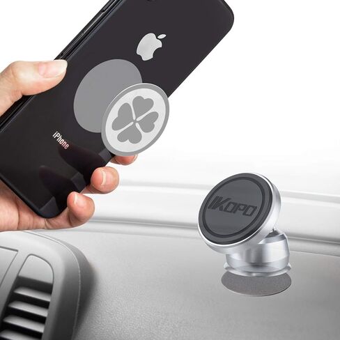 IKOPO لوحة معدنية عالمية - (2 مستطيل، 4 دائري) مناسبة للهاتف المغناطيسي تثبيت السيارة، لوحات معدنية تلتصق على الهاتف الخلوي مع أقوى لاصق VHB in Kuwait