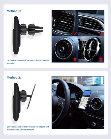 شاحن سيارة لاسلكي يثبت في السيارة بوب، ستوتشي 2 في 1 10 وات كيو آي شحن سريع مع حامل هاتف بفتحات تهوية متوافقة مع آيفون 12 / آيفون 11 / 11 برو / اكس / اكس / اكس / 8 ماكس ، سامسونج S20 / نوت 10 in Kuwait