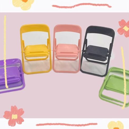 هيويو حامل موبايل صغير محمول قابل للطي على شكل كرسي متعدد الزوايا بتصميم عالمي متعدد الزوايا للمكتب، حامل هاتف محمول صغير قابل للطي، 5 قطع in Kuwait