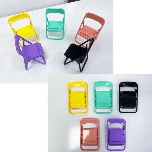 هيويو حامل موبايل صغير محمول قابل للطي على شكل كرسي متعدد الزوايا بتصميم عالمي متعدد الزوايا للمكتب، حامل هاتف محمول صغير قابل للطي، 5 قطع in Kuwait