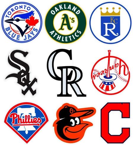 53 قطعة من ملصقات شعار فريق البيسبول، عبوة من بلاستيك PVC المقاوم للماء من الفينيل ولوح التزلج والجيتار وحقيبة السفر ملصقات للباب واللابتوب والامتعة والسيارة والدراجة والدراجة in Kuwait