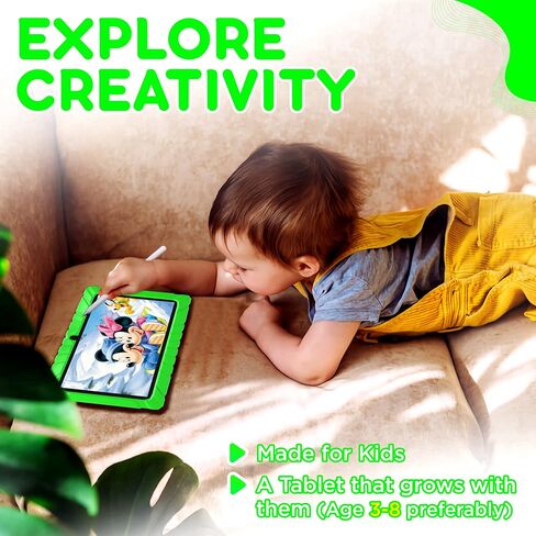 Contixo V8 7" Kids Tablet - 32GB Storage, Pre-Loaded Exclusive Ad-Free Content, Android, Parental Controls, Durable Kid-Proof Case, IPS Touch Screen, Dual Camera, WiFi, Ages 3-12, Gift - Blue in Kuwait