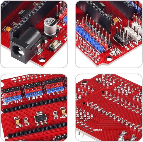 4PCS for Nano I/O Expansion Sensor Shield Multi-Purpose Extension Sensor Shield Module Pin Header for Nano 3.0 Duemilanove 2009(Yellow) in Kuwait