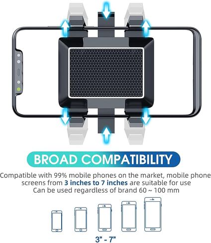 حامل موبايل للسيارة اصدار جديد 2022، حامل موبايل لمراة الرؤية الخلفية للسيارة، حامل موبايل للسيارة قابل للدوران 360 درجة، حامل موبايل متعدد الوظائف للسيارة، لجميع الهواتف المحمولة in Kuwait
