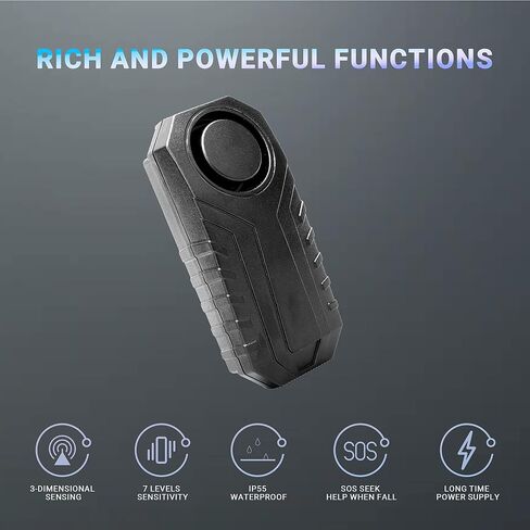 Himiway الدراجة إنذار القرن مع جهاز التحكم عن بعد IP65 مقاوم للماء مضاد للسرقة دراجة إنذار لاسلكي الأمن الاهتزاز استشعار الحركة بصوت عال 113dB حساسية قابلة للتعديل للدراجة، دراجة نارية، سيارة، سكوتر، مقطورة in Kuwait