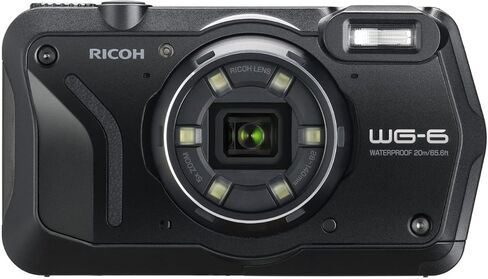 حزمة كاميرا Ricoh WG-6 الرقمية (أسود) مع حقيبة أدوات مع مجموعة ملحقات وتنظيف وبطاقة ذاكرة 64 جيجابايت (3 قطع) in Kuwait