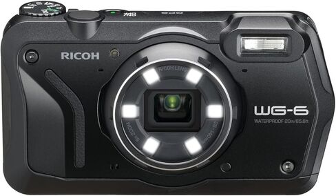 حزمة كاميرا Ricoh WG-6 الرقمية (أسود) مع حقيبة أدوات مع مجموعة ملحقات وتنظيف وبطاقة ذاكرة 64 جيجابايت (3 قطع) in Kuwait