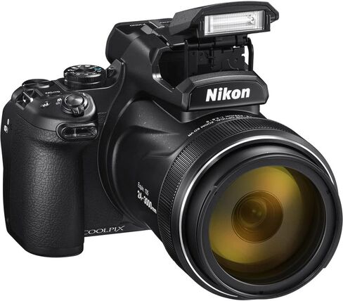 كاميرا نيكون COOLPIX P1000 الرقمية ذات التكبير البصري 16 ميجابكسل 125x (26522) حزمة فاخرة مع بطاقة SD سعة 64 جيجابايت من SanDisk + حقيبة كاميرا كبيرة + مجموعة مرشح + بطارية احتياطية + مجموعة تنظيف (متجددة) in Saudi Arabia