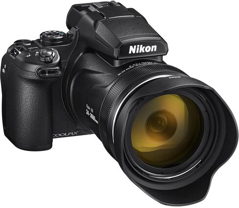 كاميرا نيكون COOLPIX P1000 الرقمية ذات التكبير البصري 16 ميجابكسل 125x (26522) حزمة فاخرة مع بطاقة SD سعة 64 جيجابايت من SanDisk + حقيبة كاميرا كبيرة + مجموعة مرشح + بطارية احتياطية + مجموعة تنظيف (متجددة) in Saudi Arabia