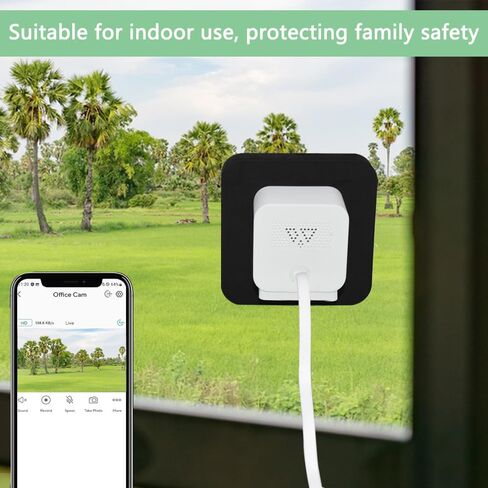 حامل نافذة TEKCAM متوافق مع Wyze Cam V3/V3 Pro، 2 دعامة تثبيت لاصقة قوية مناسبة للزجاج المفرد، بدون انعكاسات، بدون براغي، سهل التركيب، أسود in Kuwait