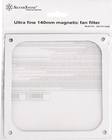 SilverStone Technology FF143W 140mm Ultra Fine Fan Filter with Magnet, White Color, SST-FW143W in Saudi Arabia