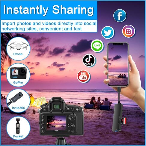 محول قارئ بطاقات SD USB C، محول قارئ بطاقات Micro SD TF من النوع C، محول قارئ بطاقات ذاكرة 5 في 1 USB C إلى USB لسطح MacBook Pro ومعظم أجهزة UBC C in Kuwait