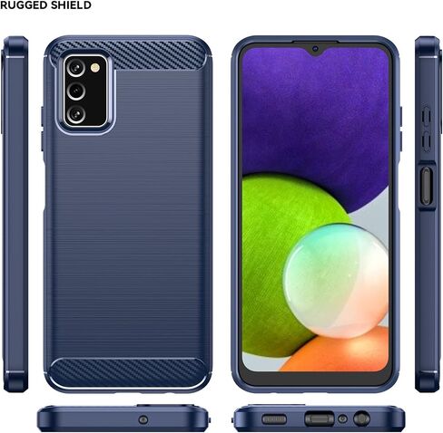 جراب M MAIKEZI لهاتف Samsung A03S، جراب Galaxy A03S مع واقي شاشة HD، جراب واقٍ من المطاط الناعم المرن ممتص للصدمات لهاتف Samsung Galaxy A03S (رمادي TPU مصقول) in Kuwait
