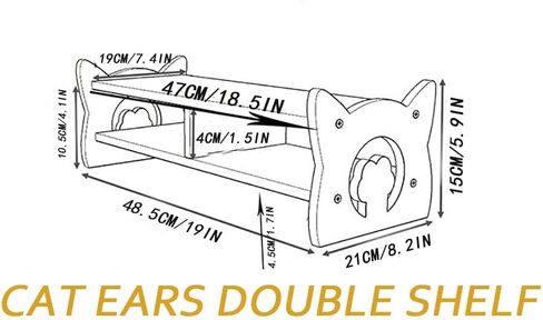 KUAIYU Monitor Stand Riser,Computer Monitor Stand Riser, Double Layer Cat Ear Monitor Stand,Desktop Oraganizer Stand for Computer,Laptop,Screen,Printer,TV.(White) in Kuwait