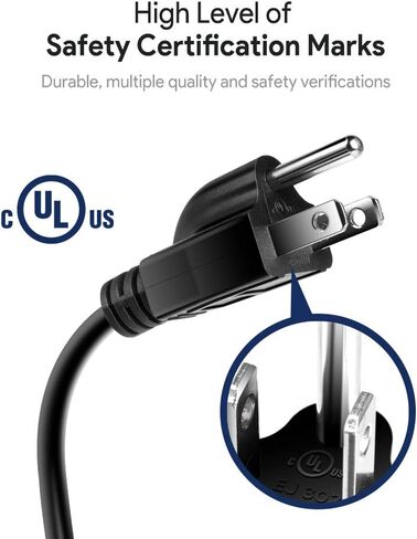 HKY 2-Pack 3 Prong Power Cable AC في سلك الطاقة منفذ مقبس كابل توصيل الرصاص متوافق مع EF ECOFLOW/jackery 1500 2000 / Bluetti EB3A محطة الطاقة المحمولة Marshall/Combo Amplifier DJ المتحدث in Saudi Arabia