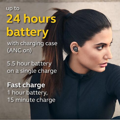 سماعات أذن Jabra Elite Active 75t True اللاسلكية مع حافظة تدعم الشحن اللاسلكي، رمادي (متجدد) in Kuwait