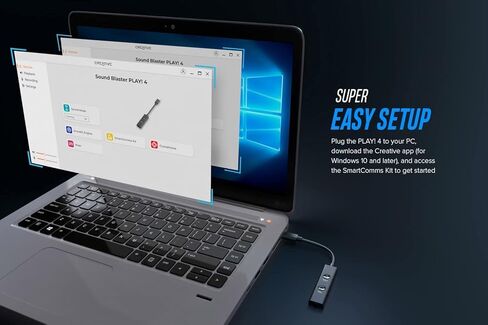 اللعب بمكبر الصوت الإبداعي! 4 محول صوت USB-C خارجي عالي الدقة ومحول صوت لأجهزة PS، والكمبيوتر الشخصي، وMac (متجدد) in Kuwait