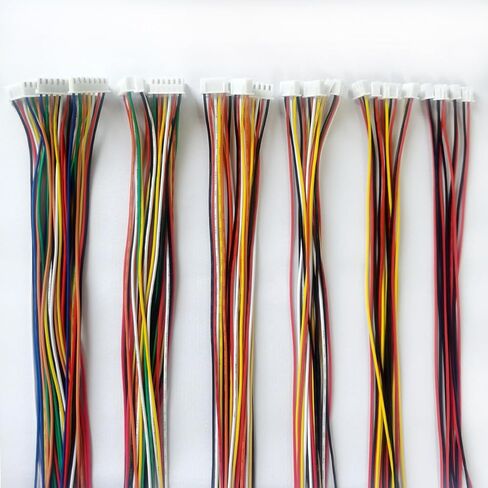 BOJOUL لـ 30 قطعة JST XH 2.54 مم 2 + 3 + 4 + 5 + 6 + 7 دبوس 26AWG موصل سالب التوصيل مع كابل سلك 20 سم يستخدم في ألعاب PCB والأجهزة المنزلية وما إلى ذلك in Kuwait