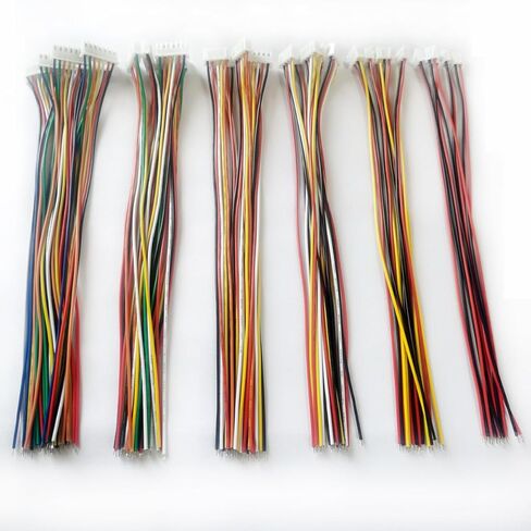 BOJOUL لـ 30 قطعة JST XH 2.54 مم 2 + 3 + 4 + 5 + 6 + 7 دبوس 26AWG موصل سالب التوصيل مع كابل سلك 20 سم يستخدم في ألعاب PCB والأجهزة المنزلية وما إلى ذلك in Kuwait