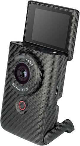 Anti-Scratch Anti-Wear Camera Skin Cover Protector Film for Canon PowerShot V10 Vlog Camera Body Protective Decoration Sticker - Black in Saudi Arabia