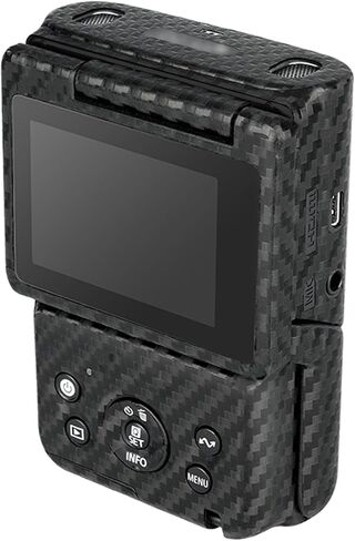 Anti-Scratch Anti-Wear Camera Skin Cover Protector Film for Canon PowerShot V10 Vlog Camera Body Protective Decoration Sticker - Black in Saudi Arabia