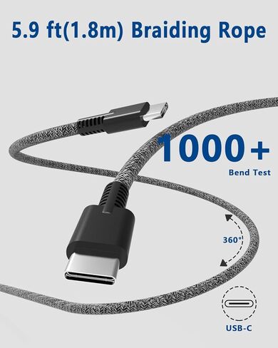 65W USB-C Chromebook Charger for HP Chromebook 14 X360 /Spectre x360/ HP Envy x360 ZBook Firefly G9 HP Elite Dragonfly G2 Type C Power Supply Cord in Kuwait