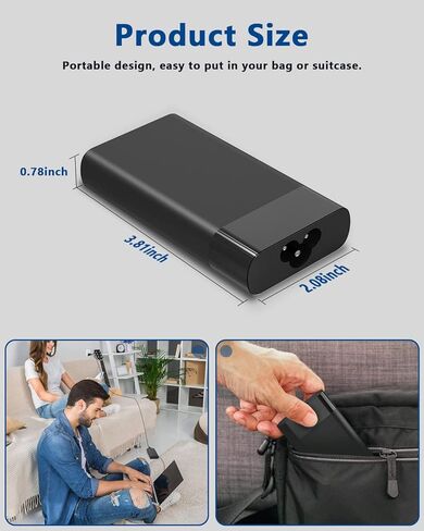 65W USB-C Chromebook Charger for HP Chromebook 14 X360 /Spectre x360/ HP Envy x360 ZBook Firefly G9 HP Elite Dragonfly G2 Type C Power Supply Cord in Kuwait