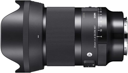 عدسة سيجما 303965 35 ملم F1.4 DG DN Art لمجموعة كاميرات Sony E-Mount بدون مرآة مع بطاقة Lexar Professional 1066x64GB SDXC UHS-I in Kuwait