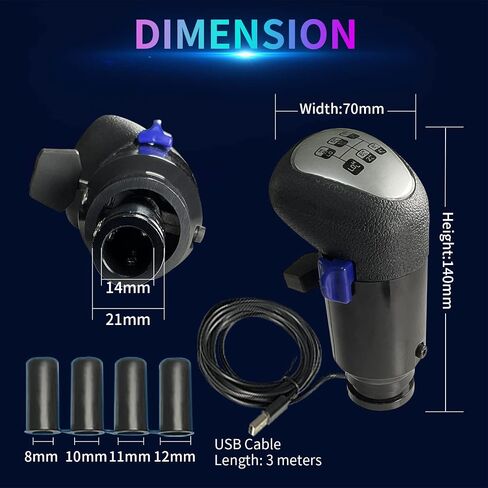 مقبض ناقل USB SimWayTech لـ ATS & ETS2 PC لـ Logitech G25 G27 G29 G920 G923 Thrustmaster TH8A Fanatec SQ PXN A7 محول آخر يمكنك صنعه بنفسك in Kuwait