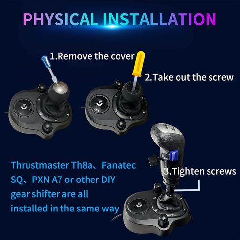 مقبض ناقل USB SimWayTech لـ ATS & ETS2 PC لـ Logitech G25 G27 G29 G920 G923 Thrustmaster TH8A Fanatec SQ PXN A7 محول آخر يمكنك صنعه بنفسك in Kuwait