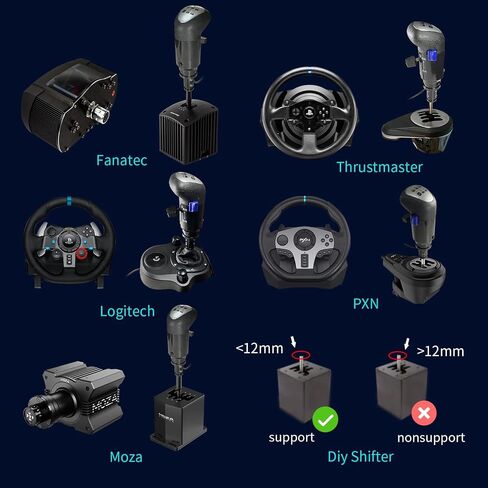 مقبض ناقل USB SimWayTech لـ ATS & ETS2 PC لـ Logitech G25 G27 G29 G920 G923 Thrustmaster TH8A Fanatec SQ PXN A7 محول آخر يمكنك صنعه بنفسك in Kuwait