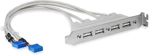 ستارتيك. محول لوحة فتحة USB A انثى بـ 4 منافذ من كوم - لوحة USB - 4 دبابيس USB نوع A (F) (USBPLATE4) in Saudi Arabia
