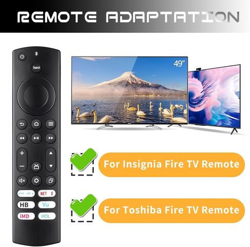 Replacement Remote Control for Insignia Smart TV and Toshiba Smart TVs.(No Voice -1pack) in Kuwait
