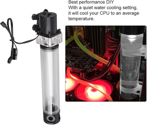 خزان مياه وحدة المعالجة المركزية، اسطوانة تبريد وحدة المعالجة المركزية عالية الطاقة، نظام مضخة مياه تبريد مياه الكمبيوتر بسيط التجميع، DIY 12 فولت 19 واط مضخة مياه عازلة مانعة للتسرب مبرد للكمبيوتر in Kuwait