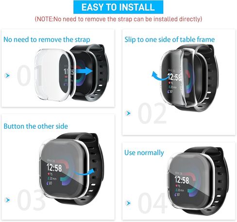 مجموعة ملحقات كابل الشحن GLDRAM لـ Fitbit Charge 5، كابل سريع الامتزاز المغناطيسي مع مفتاح إعادة الضبط، قطعتان من حافظة حماية TPU الشاملة للشاشة، كابل 3.3 قدم، منفذ USB in Kuwait