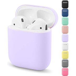 AirPods Case, Airpods Accessories,AirPods Case Protection No Keychain,Airpods Silicon Case,Ultra-Thin Soft Airpods Cover Skin Compatible with Airpods 1 & AirPods 2(Black) in Kuwait