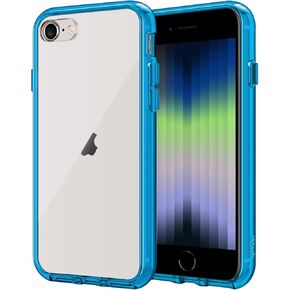 حافظة JETech لهاتف iPhone SE 3/2 (إصدار 2022/2020)، مقاس 4.7 بوصة، غطاء ممتص للصدمات غير أصفر اللون، ظهر شفاف مضاد للخدش (شفاف)