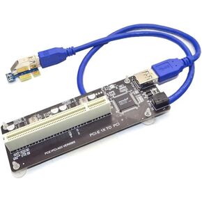 سينتيك بطاقة تمديد رافعة بمنفذ PCI-E اكسبرس X1 الى PCI مع كابل USB3.0 بطول 60 سم in Kuwait