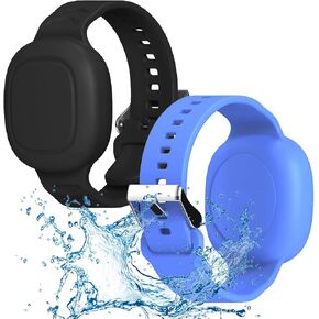 [2 Pack] Compatible for Tile Mate Bracelet Waterproof, Soft Silicone Tile Mate Wristband Holder Full Case Cover Compatible with Tile Mate (2022), Hidden Tile Mate Case for Child/Teen/Elderly