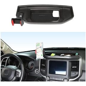 CheroCar for RAM Dash Mount Phone Holder Stoage Tray Phone Mount Organizer Compatible with 2018-2023 Dodge Ram 1500 2500 3500,Don't fit for The Ram with The 12-inch Screen in Saudi Arabia