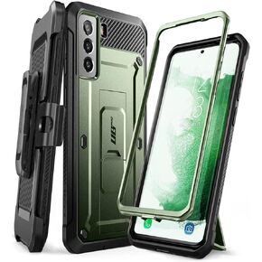 حافظة سلسلة SUPCASE Unicorn Beetle Pro لهاتف Samsung Galaxy S22 5g (إصدار 2022)، حافظة متينة مزدوجة الطبقات ومسند بدون واقي شاشة (Guldan) أخضر