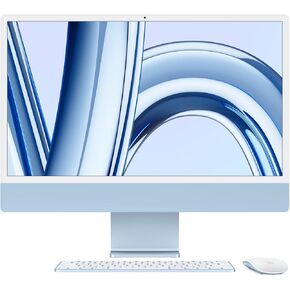 Apple 2023 iMac All-in-One Desktop Computer with M3 chip: 8-core CPU, 8-core GPU, 24-inch Retina Display, 256GB SSD Storage. Works with iPhone/iPad; Blue With AppleCare+ (3 Years) in Saudi Arabia