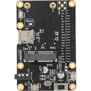 PUSOKEI for Raspberry Pi 3G/4G LTE Base Hat PC/Laptop/لوحة الكمبيوتر مقبس بطاقة SIM نانو مدمج مع USB 2.0 إلى كابل USB صغير لـ Raspberry Pi 4/3/2/B+ in Saudi Arabia