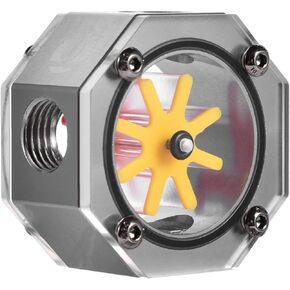 Socobeta Water Flow Restrictor Flow Meter Indicator G1/4 Thread Aluminum Alloy(Gray) in Saudi Arabia