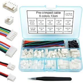 XH 2.54mm Connector Kit with pre-Crimped Cable Wire 2/3/4/5/6/7/8/9/10 Pin Housing JST Adapter Cable Compatible with JST-XH Connector in Kuwait