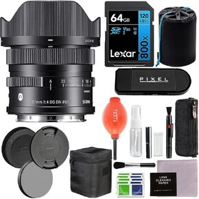 Sigma 17mm f/4 DG DN Contemporary Lens for Sony E Mount with Blower, Lens Case | 415965 | Sigma 17mm f/4 dg dn