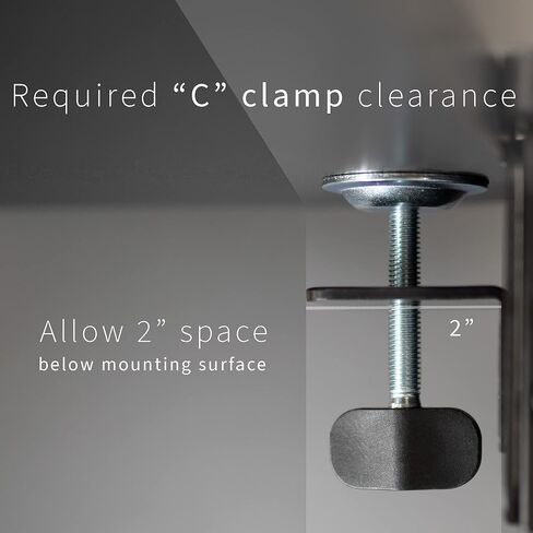 VIVO Clamp-on 6 × 9 بوصة (11 بما في ذلك المشابك) موسع مكتب، دعم المعصم، صينية مسند الذراع، حامل طاولة لمكاتب الجلوس، أسود، DESK-EXT09 in Kuwait