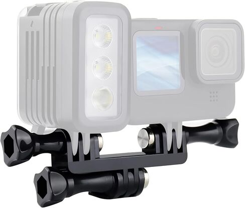 يالسايم محول مزدوج التركيب لكاميرا جو برو هيرو 11 10 9 8 7 6 5 4 سيشن ماكس اكاسو دي جيه اي اوسمو اكشن مع محول حامل ثلاثي القوائم 2 في 1 و3 ملحقات براغي ابهام لكاميرا جو برو اكشن in Kuwait