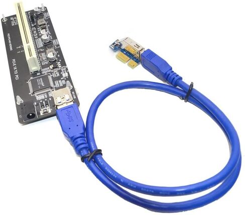 Sintech PCI-E Express X1 to PCI Riser Extension Card with USB3.0 60cm Cable in Saudi Arabia