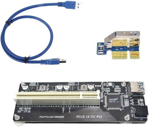 Sintech PCI-E Express X1 to PCI Riser Extension Card with USB3.0 60cm Cable in Saudi Arabia